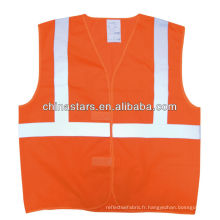 EN471 Class 2 et ANSI / ISEA 107-2010 Classe 2 Orange High Visibility Vest